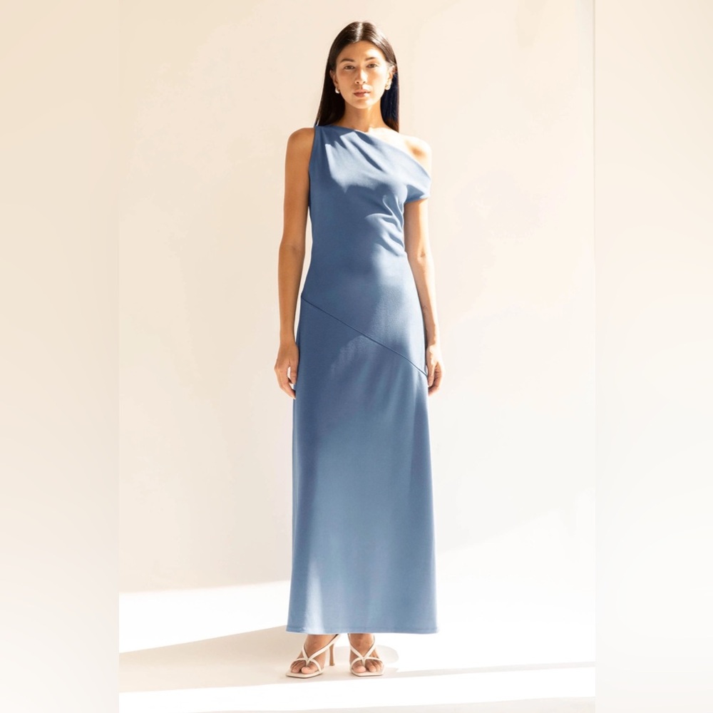 Oak + Fort Off The Shoulder Maxi Dress